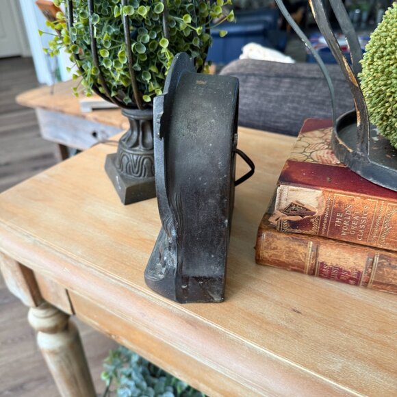 Vintage Lanshire Metal Time for Luck Mantel Clock Circa 1940's Works - Picture 9 of 16